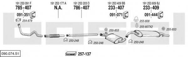 BOSAL 09007451 Система випуску ОГ