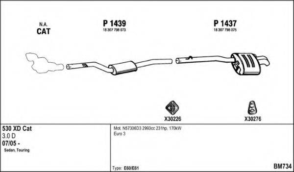 FENNO BM734 Система випуску ОГ