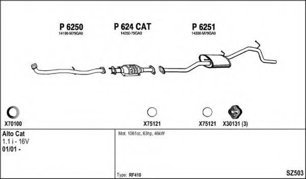 FENNO SZ503 Система випуску ОГ
