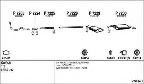 FENNO VW0141 Система випуску ОГ