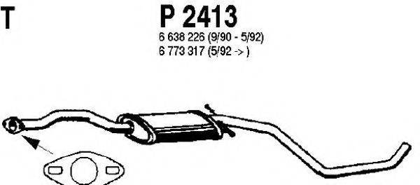 FENNO P2413 Середній глушник вихлопних газів