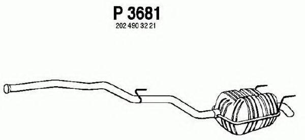 FENNO P3681 Глушник вихлопних газів кінцевий