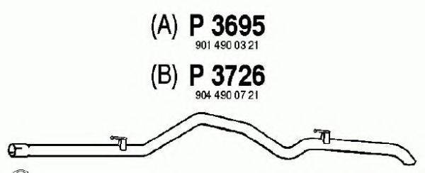 FENNO P3695 Труба вихлопного газу