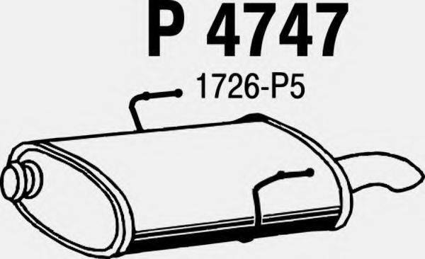 FENNO P4747 Глушник вихлопних газів кінцевий