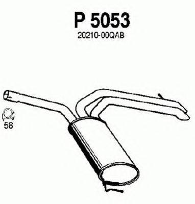 FENNO P5053 Глушник вихлопних газів кінцевий