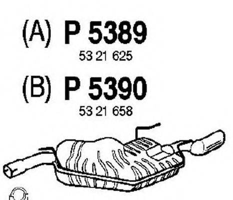 FENNO P5390 Глушник вихлопних газів кінцевий