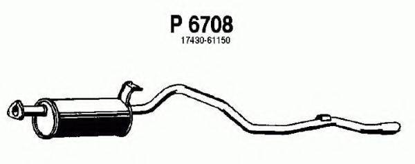 FENNO P6708 Глушник вихлопних газів кінцевий