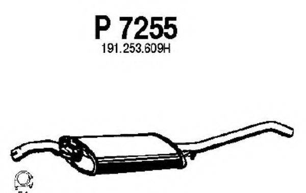 FENNO P7255 Глушник вихлопних газів кінцевий