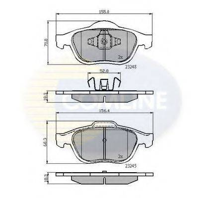 COMLINE CBP01116 Комплект гальмівних колодок, дискове гальмо