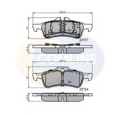 COMLINE CBP01317 Комплект гальмівних колодок, дискове гальмо