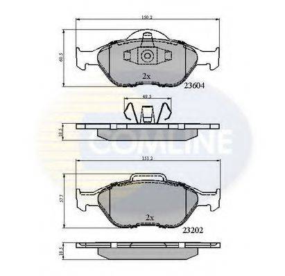 COMLINE CBP0891 Комплект гальмівних колодок, дискове гальмо