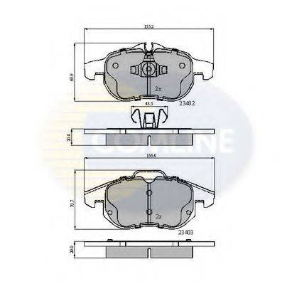 COMLINE CBP01137 Комплект гальмівних колодок, дискове гальмо