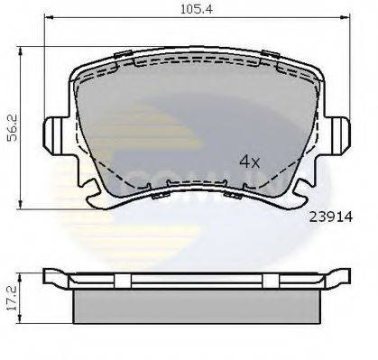 COMLINE CBP01284 Комплект гальмівних колодок, дискове гальмо