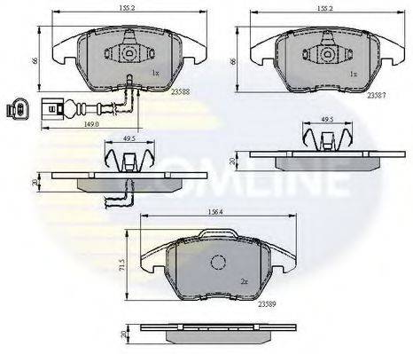 COMLINE CBP11224 Комплект гальмівних колодок, дискове гальмо