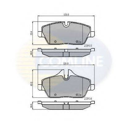 COMLINE CBP01531 Комплект гальмівних колодок, дискове гальмо