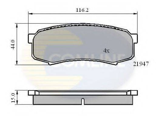 COMLINE CBP0404 Комплект гальмівних колодок, дискове гальмо