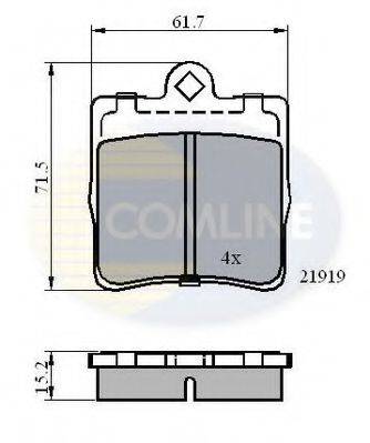 COMLINE CBP0454 Комплект гальмівних колодок, дискове гальмо