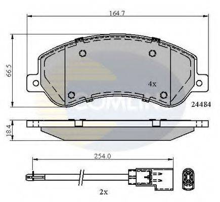 COMLINE CBP21512 Комплект гальмівних колодок, дискове гальмо