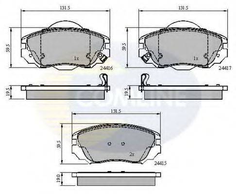 COMLINE CBP31679 Комплект гальмівних колодок, дискове гальмо