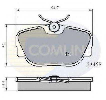 COMLINE CBP01093 Комплект гальмівних колодок, дискове гальмо