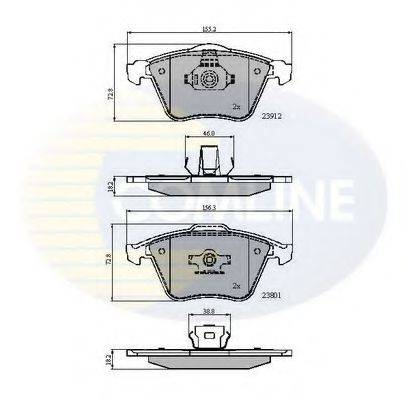 COMLINE CBP01607 Комплект гальмівних колодок, дискове гальмо