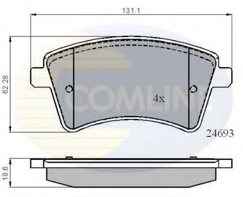 COMLINE CBP01707 Комплект гальмівних колодок, дискове гальмо