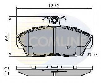 COMLINE CBP0232 Комплект гальмівних колодок, дискове гальмо