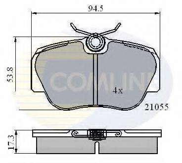 COMLINE CBP0328 Комплект гальмівних колодок, дискове гальмо