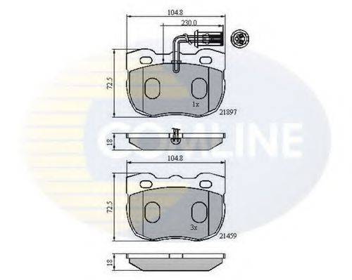 COMLINE CBP1401 Комплект гальмівних колодок, дискове гальмо