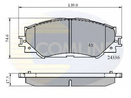 COMLINE CBP01515 Комплект гальмівних колодок, дискове гальмо