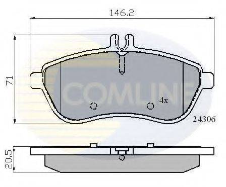 COMLINE CBP01786 Комплект гальмівних колодок, дискове гальмо