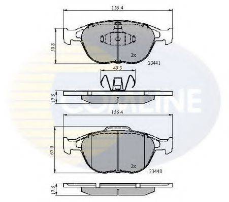 COMLINE CBP01150 Комплект гальмівних колодок, дискове гальмо