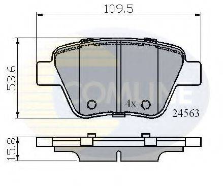 COMLINE CBP02022 Комплект гальмівних колодок, дискове гальмо