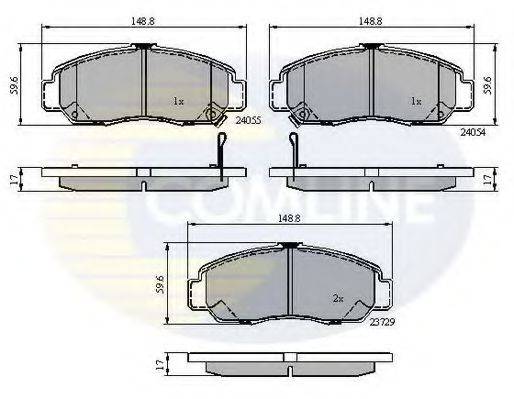 COMLINE CBP3949 Комплект гальмівних колодок, дискове гальмо