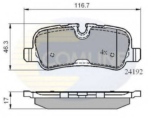 COMLINE CBP02021 Комплект гальмівних колодок, дискове гальмо