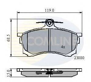 COMLINE CBP3452 Комплект гальмівних колодок, дискове гальмо