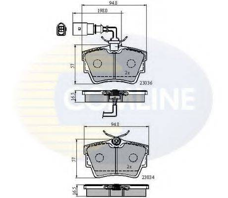 COMLINE CBP1874 Комплект гальмівних колодок, дискове гальмо