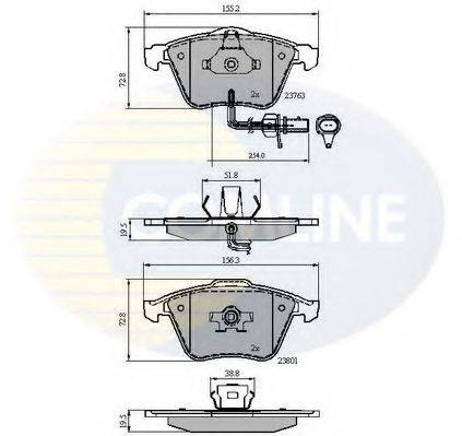 COMLINE CBP11753 Комплект гальмівних колодок, дискове гальмо