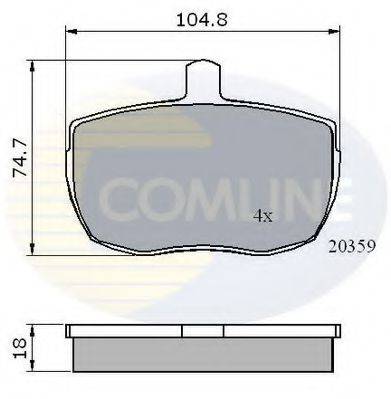 COMLINE CBP0319 Комплект гальмівних колодок, дискове гальмо