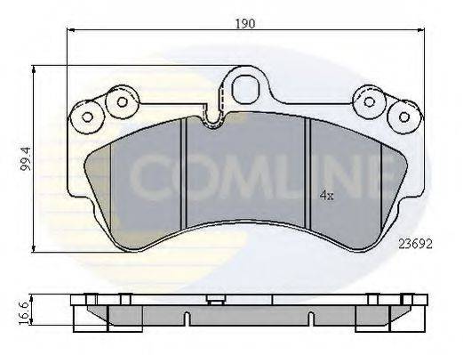 COMLINE CBP01314 Комплект гальмівних колодок, дискове гальмо