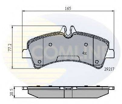 COMLINE CBP01575 Комплект гальмівних колодок, дискове гальмо