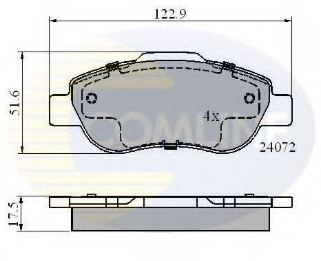 COMLINE CBP01600 Комплект гальмівних колодок, дискове гальмо