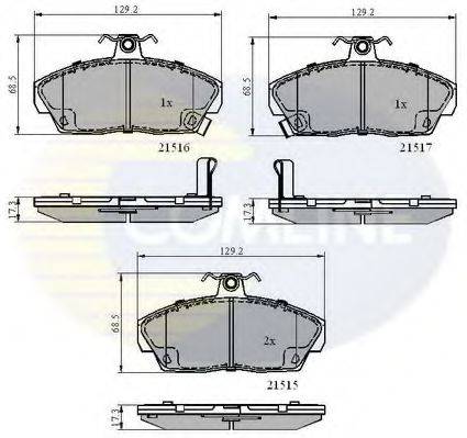 COMLINE CBP3232 Комплект гальмівних колодок, дискове гальмо