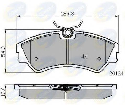 COMLINE CBP01073 Комплект гальмівних колодок, дискове гальмо