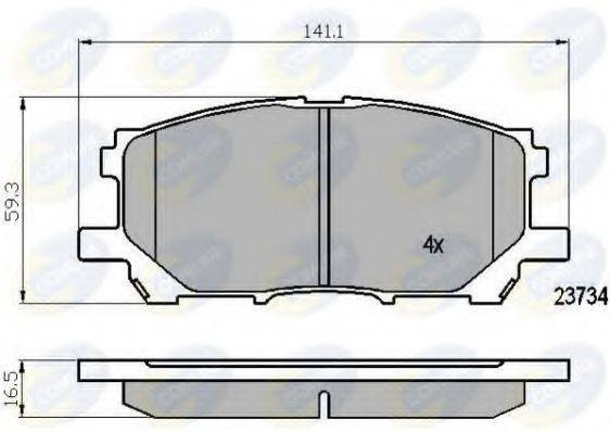 COMLINE CBP01750 Комплект гальмівних колодок, дискове гальмо