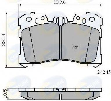 COMLINE CBP01733 Комплект гальмівних колодок, дискове гальмо