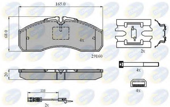 COMLINE CBP21735 Комплект гальмівних колодок, дискове гальмо