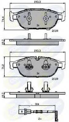 COMLINE CBP22120 Комплект гальмівних колодок, дискове гальмо