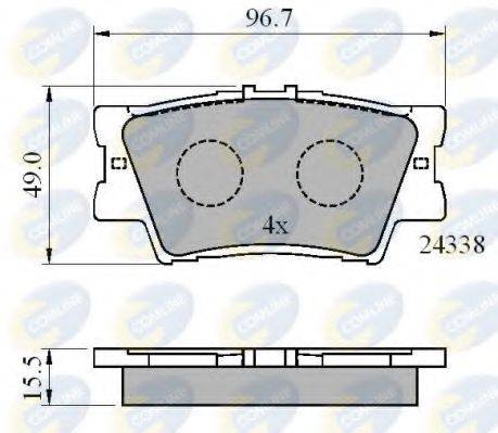 COMLINE CBP01581 Комплект гальмівних колодок, дискове гальмо