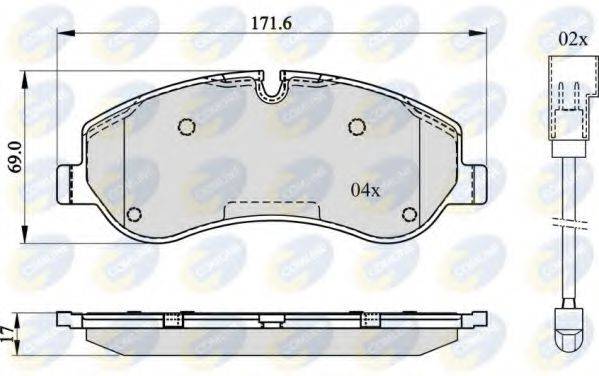 COMLINE CBP22142 Комплект гальмівних колодок, дискове гальмо